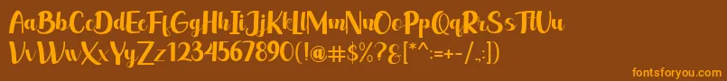 leonie Font – Orange Fonts on Brown Background
