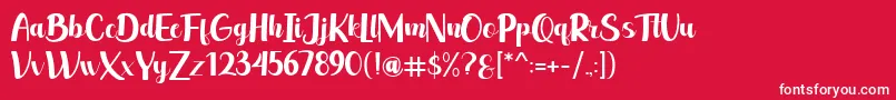 leonie Font – White Fonts on Red Background
