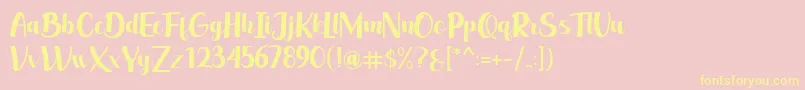 leonie Font – Yellow Fonts on Pink Background