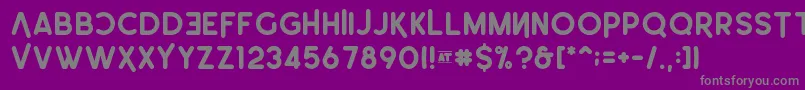 フォントLeoRounded Bold – 紫の背景に灰色の文字