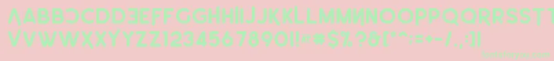 LeoRounded Bold Font – Green Fonts on Pink Background