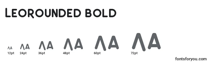 Размеры шрифта LeoRounded Bold
