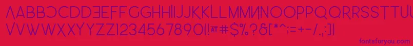 LeoRounded Light Font – Purple Fonts on Red Background