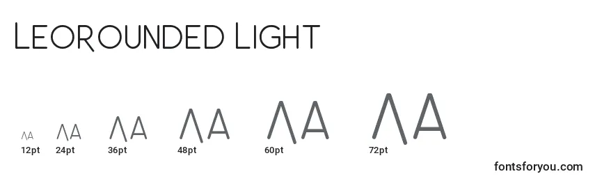 Размеры шрифта LeoRounded Light