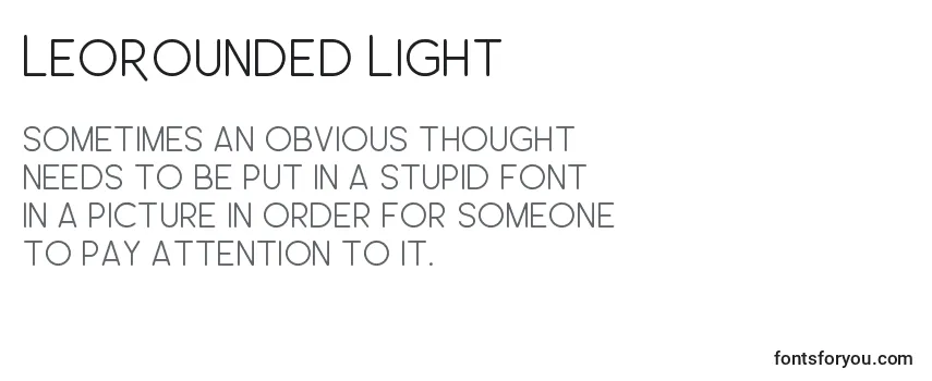 LeoRounded Light Font