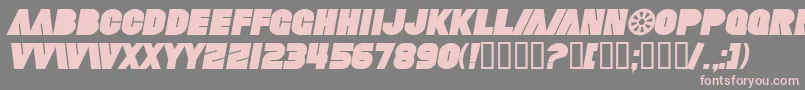 SfFortuneWheelBoldItalic Font – Pink Fonts on Gray Background