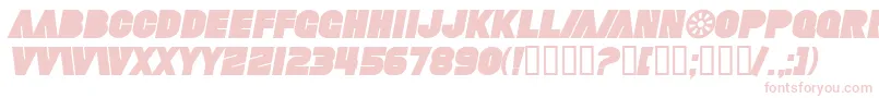 SfFortuneWheelBoldItalic Font – Pink Fonts on White Background