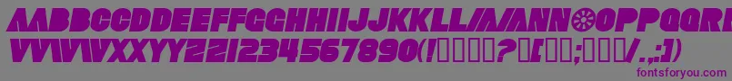 SfFortuneWheelBoldItalic Font – Purple Fonts on Gray Background