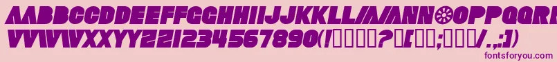 SfFortuneWheelBoldItalic Font – Purple Fonts on Pink Background