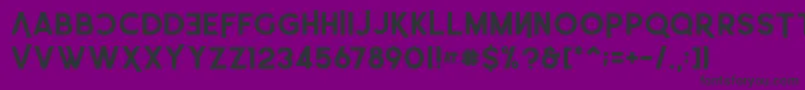 LeoSemiRounded Bold Font – Black Fonts on Purple Background