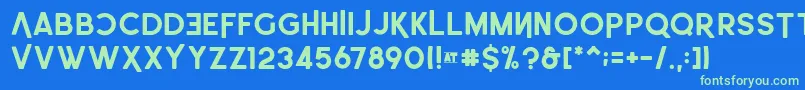 Подробнее о шрифте LeoSemiRounded Bold Шрифт LeoSemiRounded Bold – зелёные шрифты на синем фоне