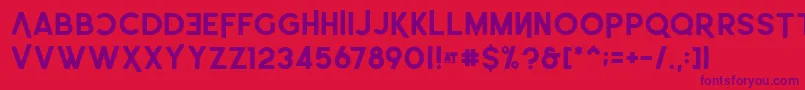 LeoSemiRounded Bold Font – Purple Fonts on Red Background