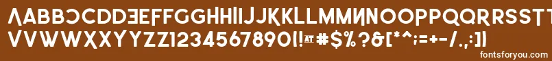 LeoSemiRounded Bold Font – White Fonts on Brown Background