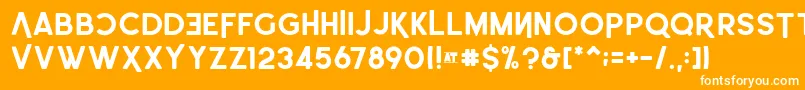 LeoSemiRounded Bold Font – White Fonts on Orange Background