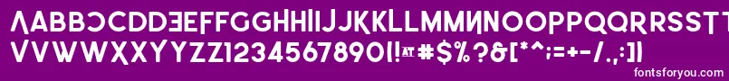 フォントLeoSemiRounded Bold – 紫の背景に白い文字