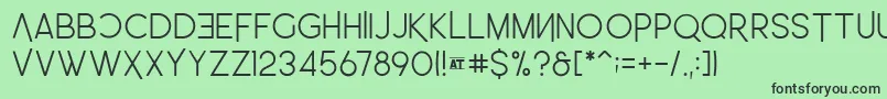 LeoSemiRounded Light Font – Black Fonts on Green Background