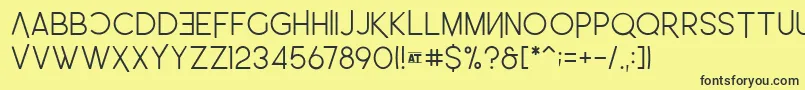 LeoSemiRounded Light Font – Black Fonts on Yellow Background