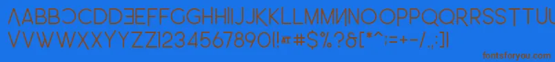LeoSemiRounded Light Font – Brown Fonts on Blue Background