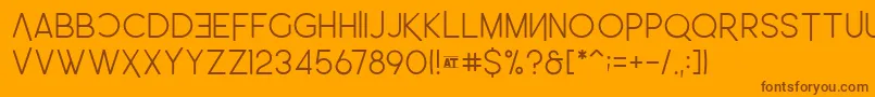 LeoSemiRounded Light Font – Brown Fonts on Orange Background