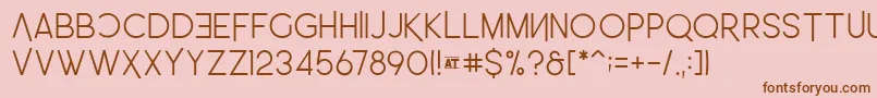 LeoSemiRounded Light Font – Brown Fonts on Pink Background
