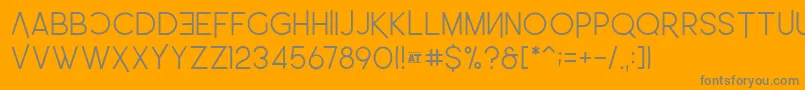 LeoSemiRounded Light Font – Gray Fonts on Orange Background