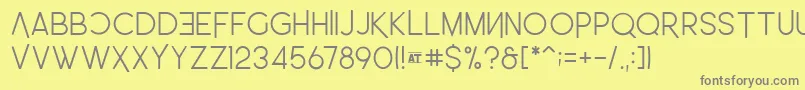 LeoSemiRounded Light Font – Gray Fonts on Yellow Background