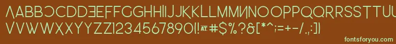 LeoSemiRounded Light Font – Green Fonts on Brown Background