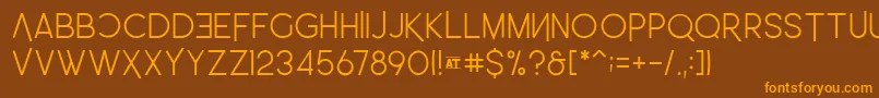 LeoSemiRounded Light Font – Orange Fonts on Brown Background