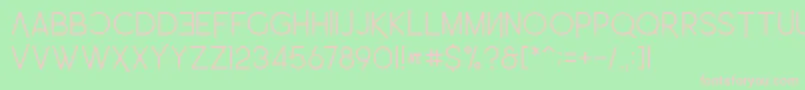 LeoSemiRounded Light Font – Pink Fonts on Green Background