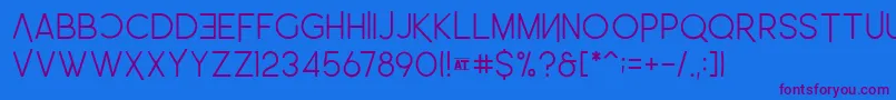 LeoSemiRounded Light Font – Purple Fonts on Blue Background