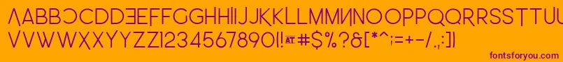 LeoSemiRounded Light Font – Purple Fonts on Orange Background