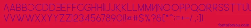 LeoSemiRounded Light Font – Purple Fonts on Red Background