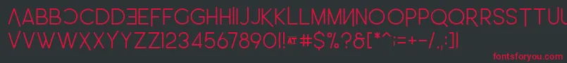 LeoSemiRounded Light Font – Red Fonts on Black Background