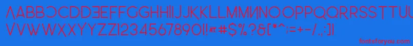 LeoSemiRounded Light Font – Red Fonts on Blue Background