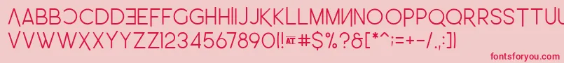 LeoSemiRounded Light Font – Red Fonts on Pink Background