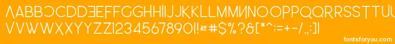 LeoSemiRounded Light Font – White Fonts on Orange Background