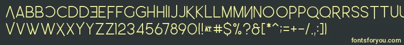 LeoSemiRounded Light Font – Yellow Fonts on Black Background