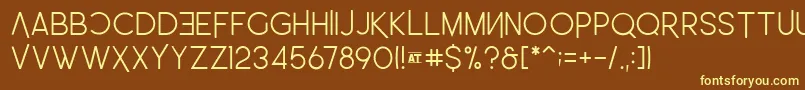 LeoSemiRounded Light Font – Yellow Fonts on Brown Background