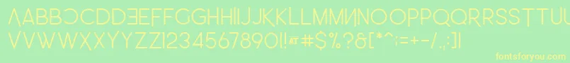 LeoSemiRounded Light Font – Yellow Fonts on Green Background