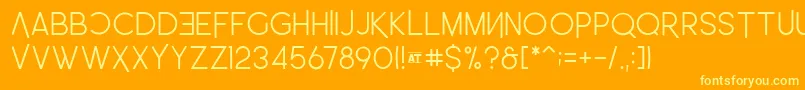 LeoSemiRounded Light Font – Yellow Fonts on Orange Background