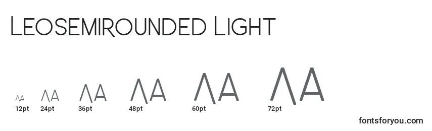 Размеры шрифта LeoSemiRounded Light