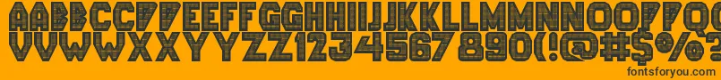 Lephnia Display Caps Font – Black Fonts on Orange Background