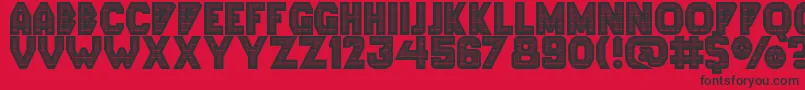 Lephnia Display Caps Font – Black Fonts on Red Background