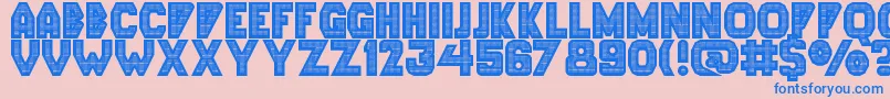 Lephnia Display Caps Font – Blue Fonts on Pink Background