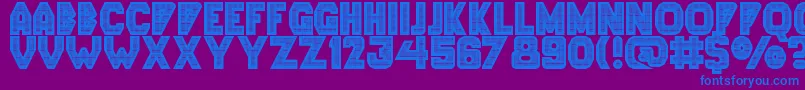 Lephnia Display Caps Font – Blue Fonts on Purple Background