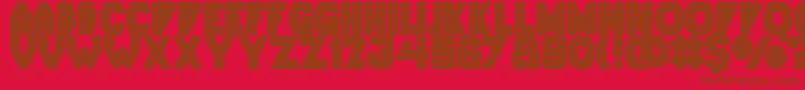 Lephnia Display Caps Font – Brown Fonts on Red Background