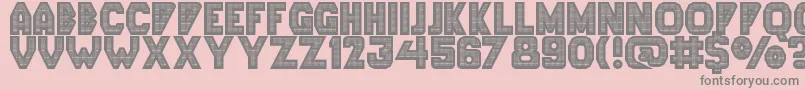 Lephnia Display Caps Font – Gray Fonts on Pink Background