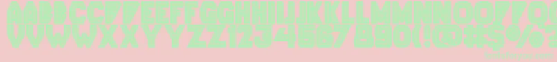 Lephnia Display Caps Font – Green Fonts on Pink Background