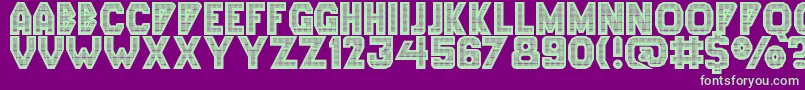 Lephnia Display Caps Font – Green Fonts on Purple Background