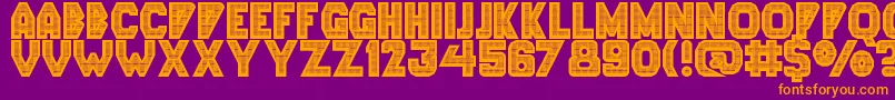 Lephnia Display Caps Font – Orange Fonts on Purple Background